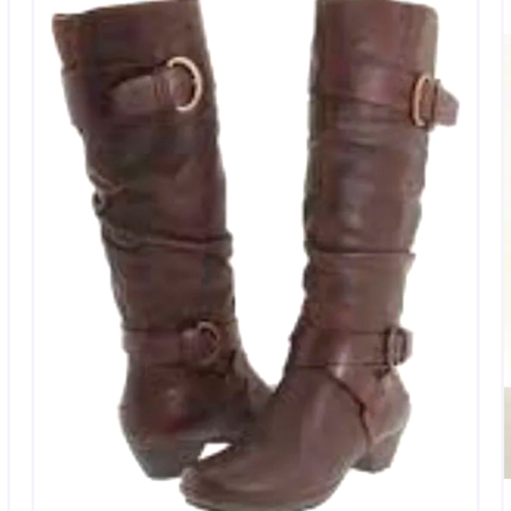 Pikolinos Brujas Women's Tall Brown Leather Shoes Boots Size 40 NWOT